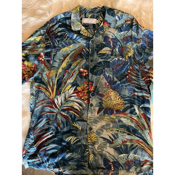 Jams World Shirt Mens M Vintage Tropical Hawaiian Rayon Kamuela print USA Made - Picture 1 of 10